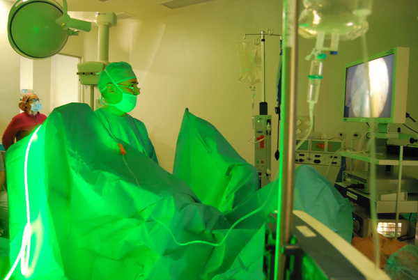 Laser verde en Hospital